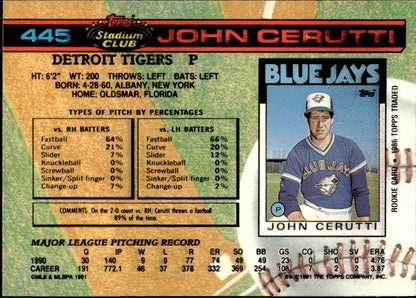 1991 Stadium Club #445 John Cerutti