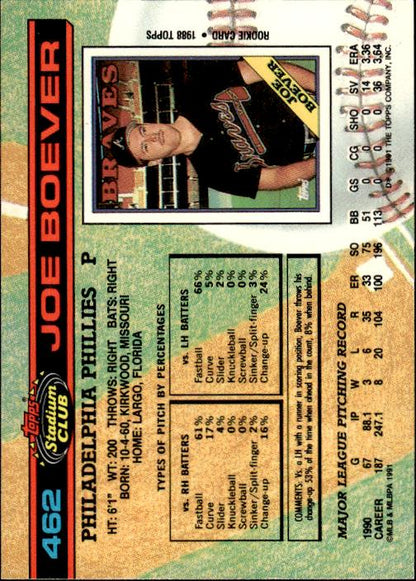 1991 Stadium Club #462 Joe Boever