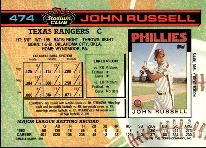 1991 Stadium Club #474 John Russell