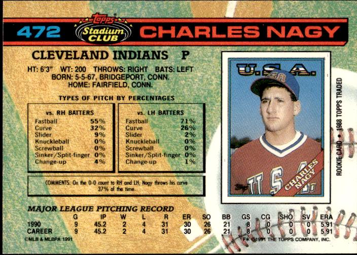 1991 Stadium Club #472 Charles Nagy