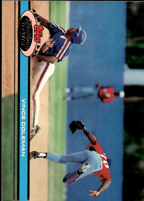 1991 Stadium Club #498a Vince Coleman