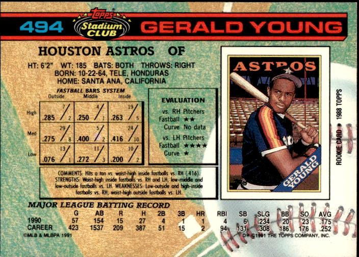 1991 Stadium Club #494 Gerald Young