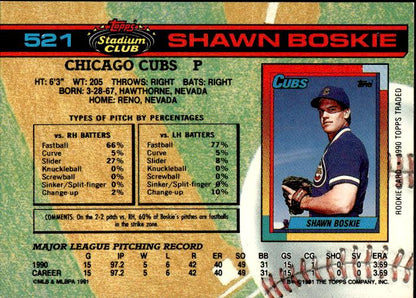 1991 Stadium Club #521 Shawn Boskie