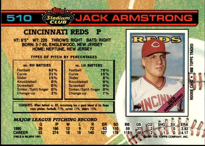 1991 Stadium Club #510 Jack Armstrong