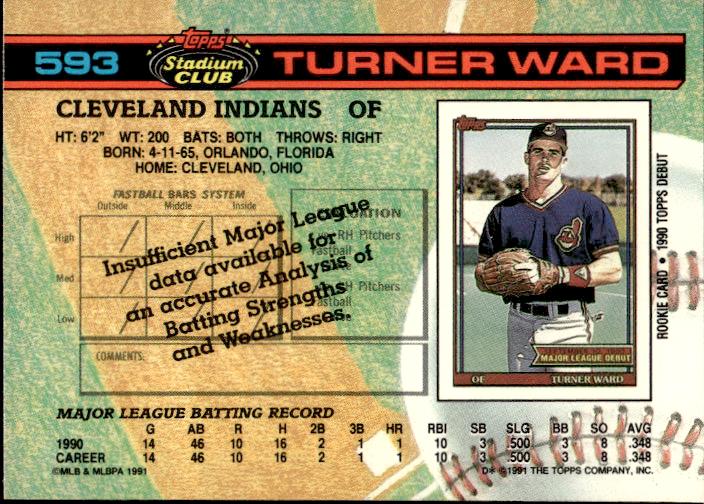 1991 Stadium Club #593 Turner Ward