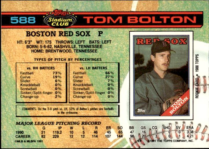 1991 Stadium Club #588 Tom Bolton