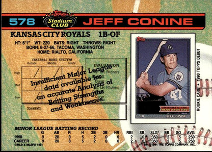 1991 Stadium Club #578 Jeff Conine