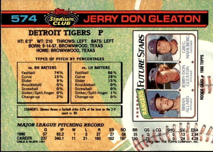 1991 Stadium Club #574a Jerry Don Gleaton