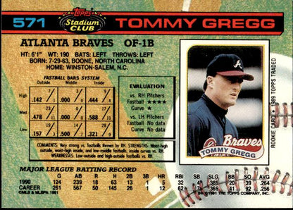 1991 Stadium Club #571 Tommy Gregg