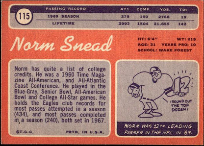 1970 Topps #115 Norm Snead