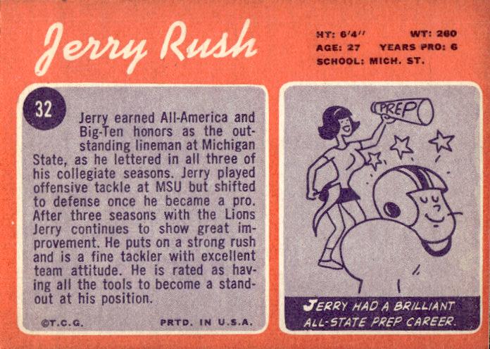 1970 Topps #32 Jerry Rush