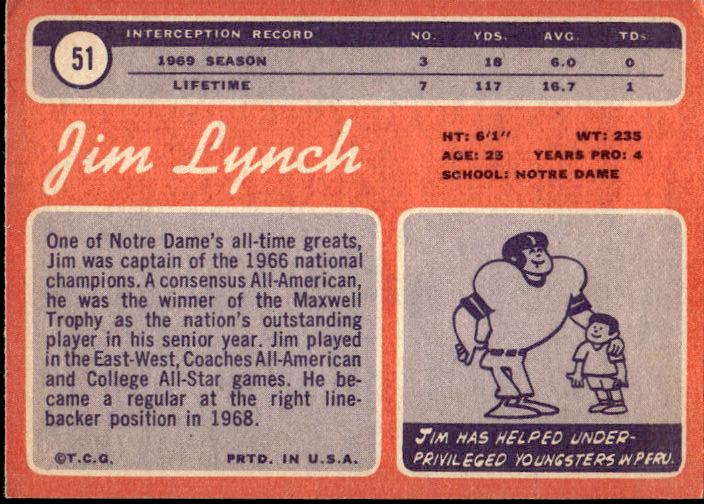 1970 Topps #51 Jim Lynch