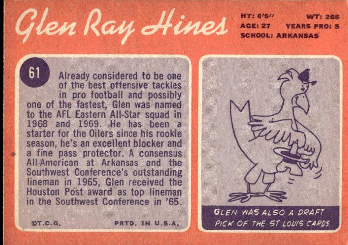 1970 Topps #61 Glen Ray Hines