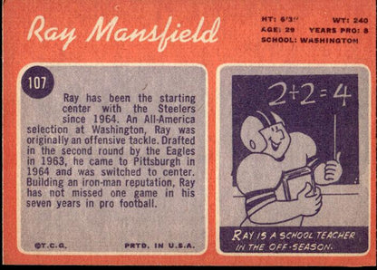 1970 Topps #107 Ray Mansfield