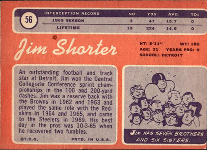 1970 Topps #56 Jim Shorter