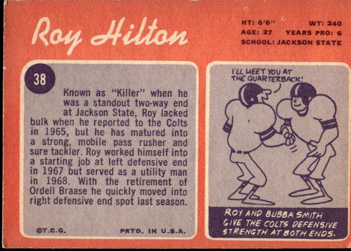 1970 Topps #38 Roy Hilton