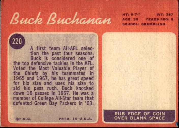 1970 Topps #220 Buck Buchanan