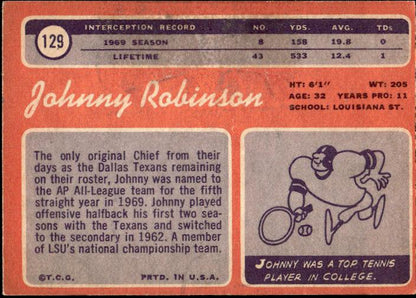 1970 Topps #129 Johnny Robinson