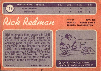 1970 Topps #118 Rick Redman