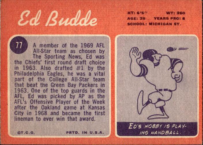 1970 Topps #77 Ed Budde