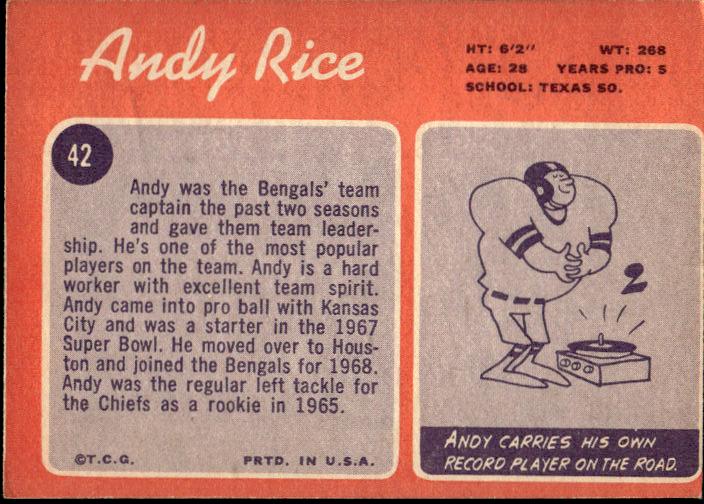 1970 Topps #42 Andy Rice