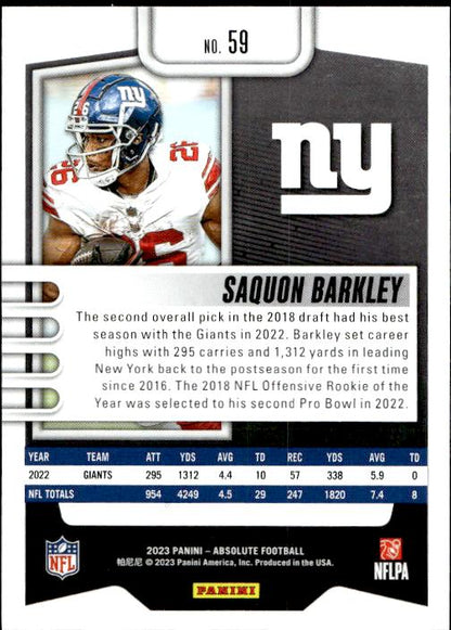 2023 Panini Absolute #59 Saquon Barkley Retail