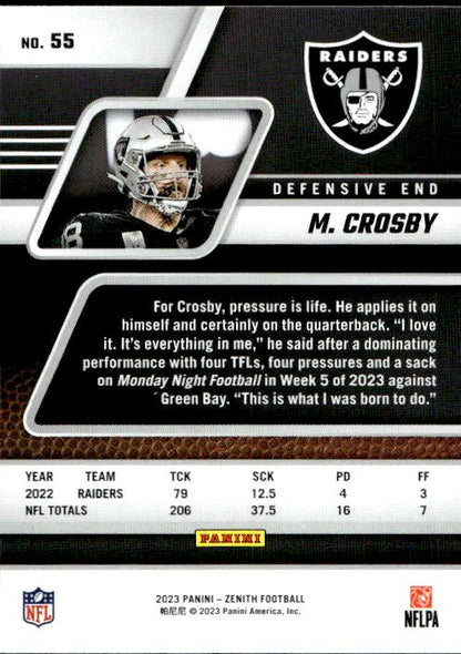 2023 Panini Zenith #55 Maxx Crosby Retail