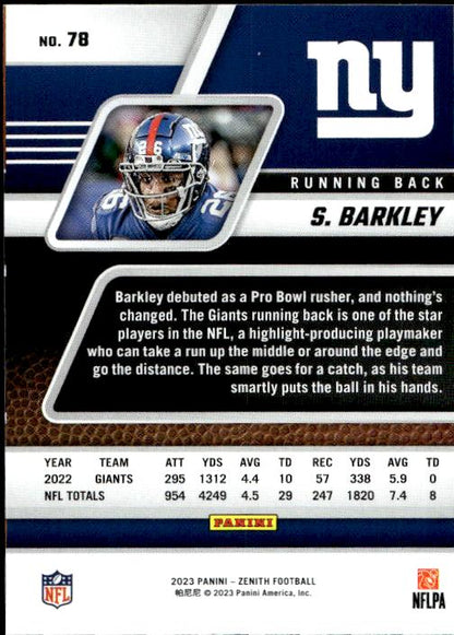 2023 Panini Zenith #78 Saquon Barkley Retail