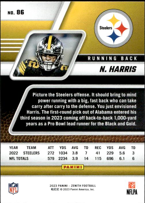 2023 Panini Zenith #86 Najee Harris Retail