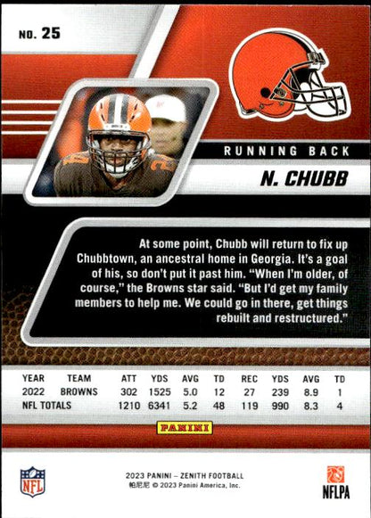 2023 Panini Zenith #25 Nick Chubb Retail