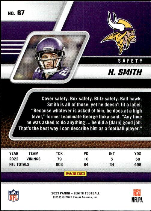 2023 Panini Zenith #67 Harrison Smith Retail