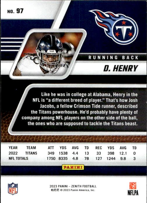 2023 Panini Zenith #97 Derrick Henry #97 Retail