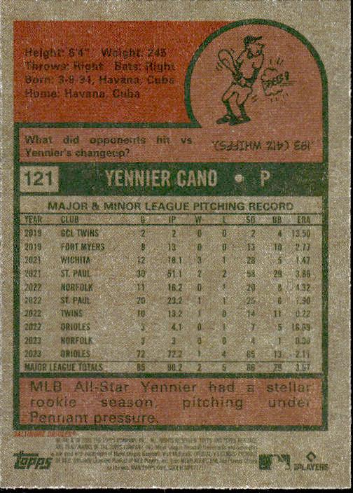 2024 Topps Heritage #121 Yennier Cano