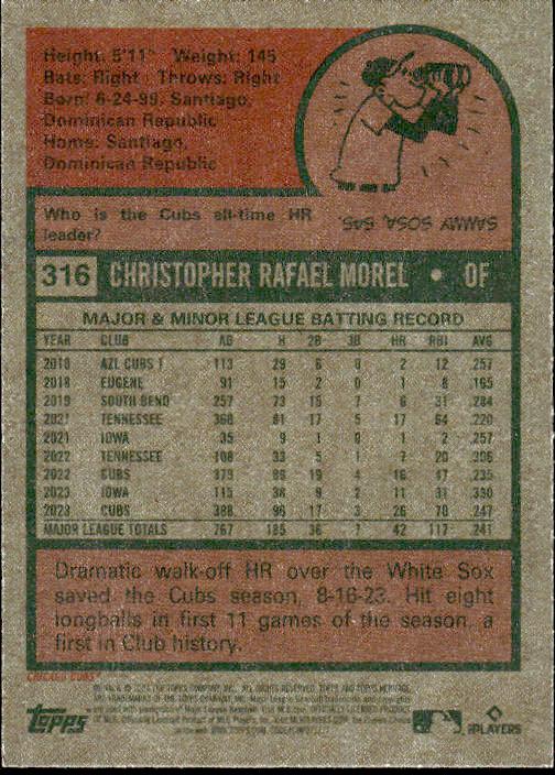 2024 Topps Heritage #316 Christopher Morel