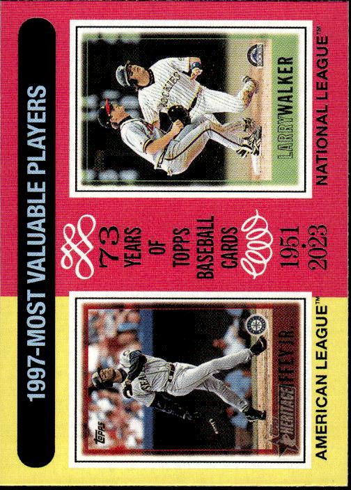 2024 Topps Heritage #200 1997 MVPs (Ken Griffey Jr. / Larry Walker)