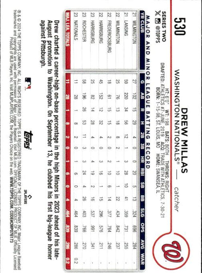 2024 Topps #530 Drew Millas #/2024