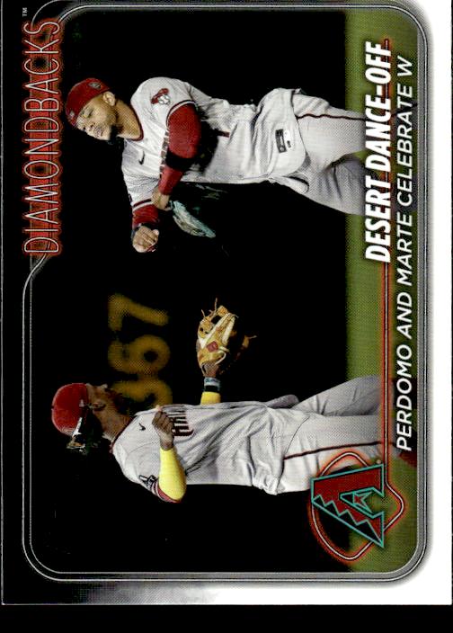 2024 Topps #190 Desert Dance-Off: Perdomo and Marte Celebrate W