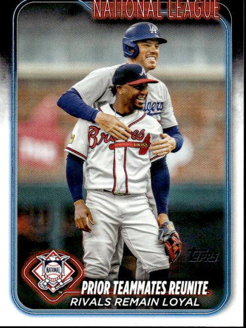 2024 Topps #481 Prior Teammates Reunite (Freddie Freeman / Ozzie Albies)