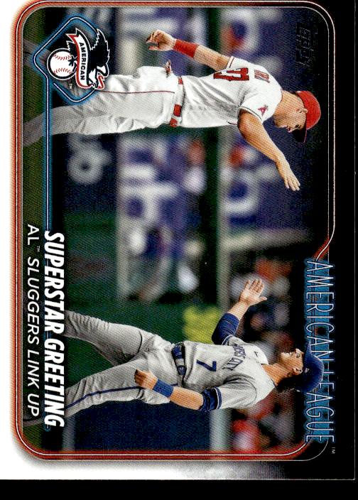 2024 Topps #413 Superstar Greeting (Bobby Witt Jr. / Mike Trout)