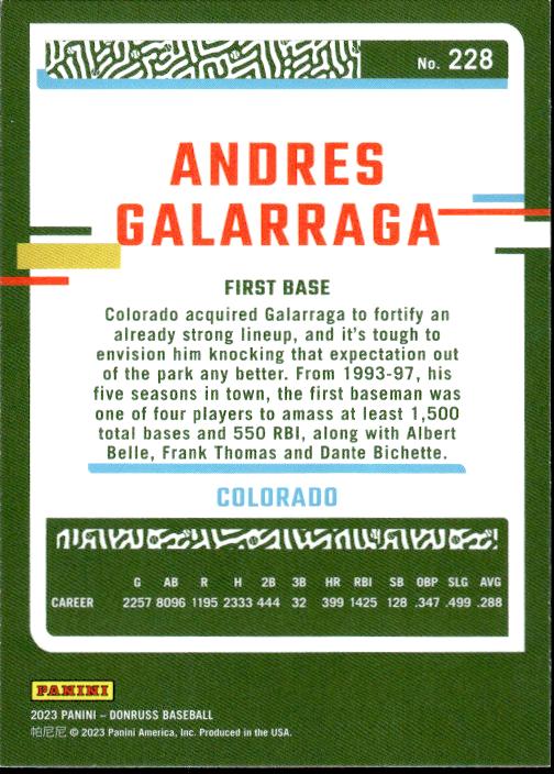 2023 Donruss #228 Andres Galarraga