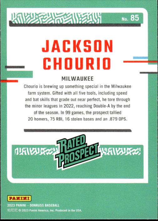 2023 Donruss #85 Jackson Chourio