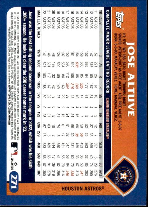 2023 Topps Archives #271 Jose Altuve