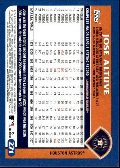 2023 Topps Archives #271 Jose Altuve