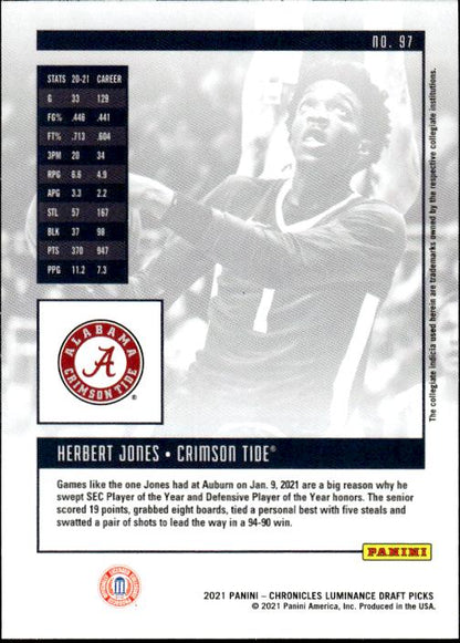 2021 Panini Chronicles Draft Picks #97 Herbert Jones