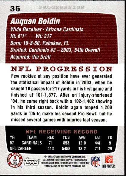 2008 Topps Rookie Progression #36 Anquan Boldin