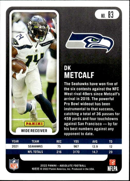 2022 Panini Absolute #83 DK Metcalf