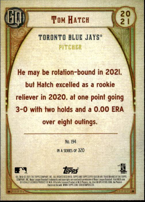 2021 Topps Gypsy Queen #194 Tom Hatch