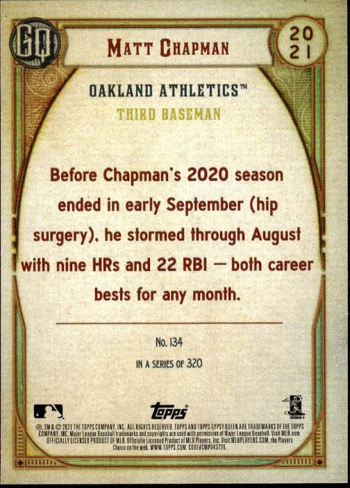 2021 Topps Gypsy Queen #134 Matt Chapman