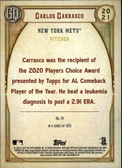 2021 Topps Gypsy Queen #74 Carlos Carrasco