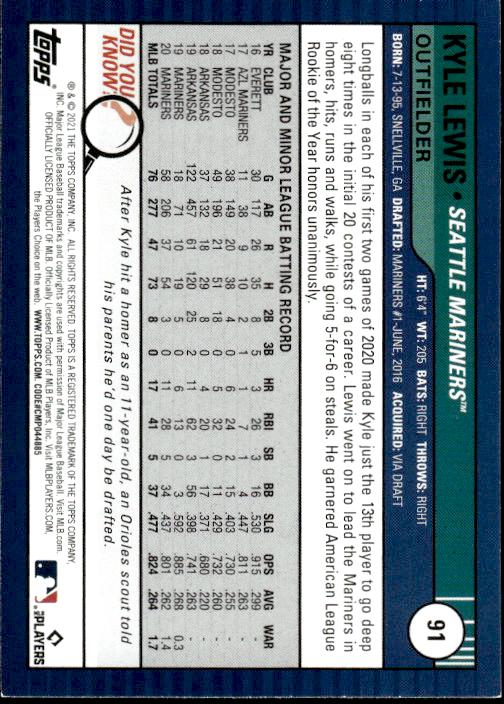 2021 Topps Big League #91 Kyle Lewis